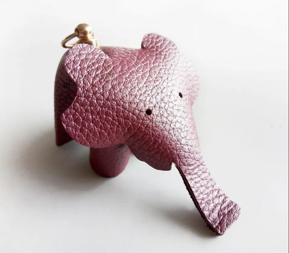 Leather hot sale elephant keyring