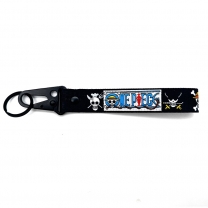 Custom Woven Sublimation Polyester Lanyard Carabiner Key Holder Short Wrist Strap Keychain