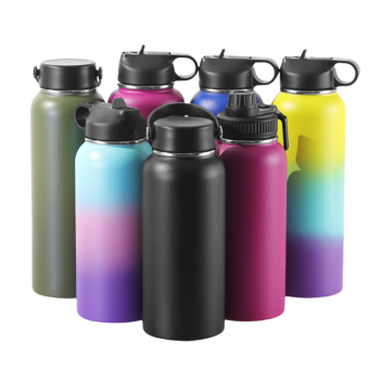 Wide Mouth Double Wall Water Bottle With Lid Water Bottle With Lid Vacuum Sports Insulated Stainless Steel Water Bottle Leak Proof