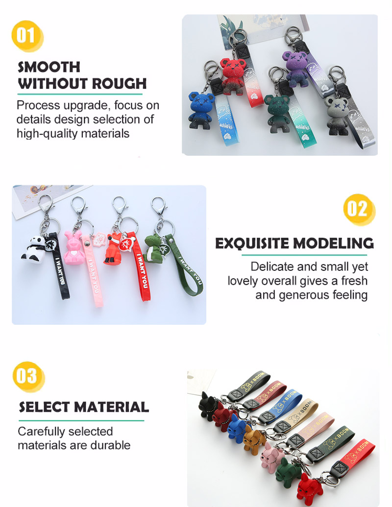 Custom 3d Rubber Keychains