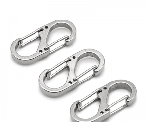 Wholesale Stainless Steel S Shape Hook Carabiners Clip Keychain Carabiner For Bag Hook