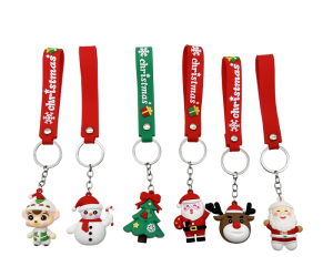 Merry Christmas Keychain Car Keychain Christmas Tree Doll Delicate Bag Keyring Craft Gifts Wholesale Santa Keychain