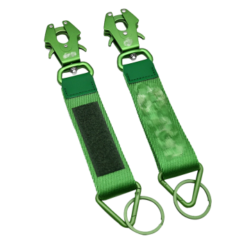 Custom Nylon Frog Clip Jacquard Keychain Creative Short Wrist Strap Lanyard Convenient Nylon Strap Keychains